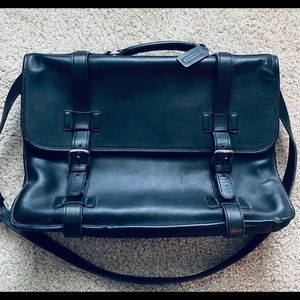 Black Leather Coach Briefcase